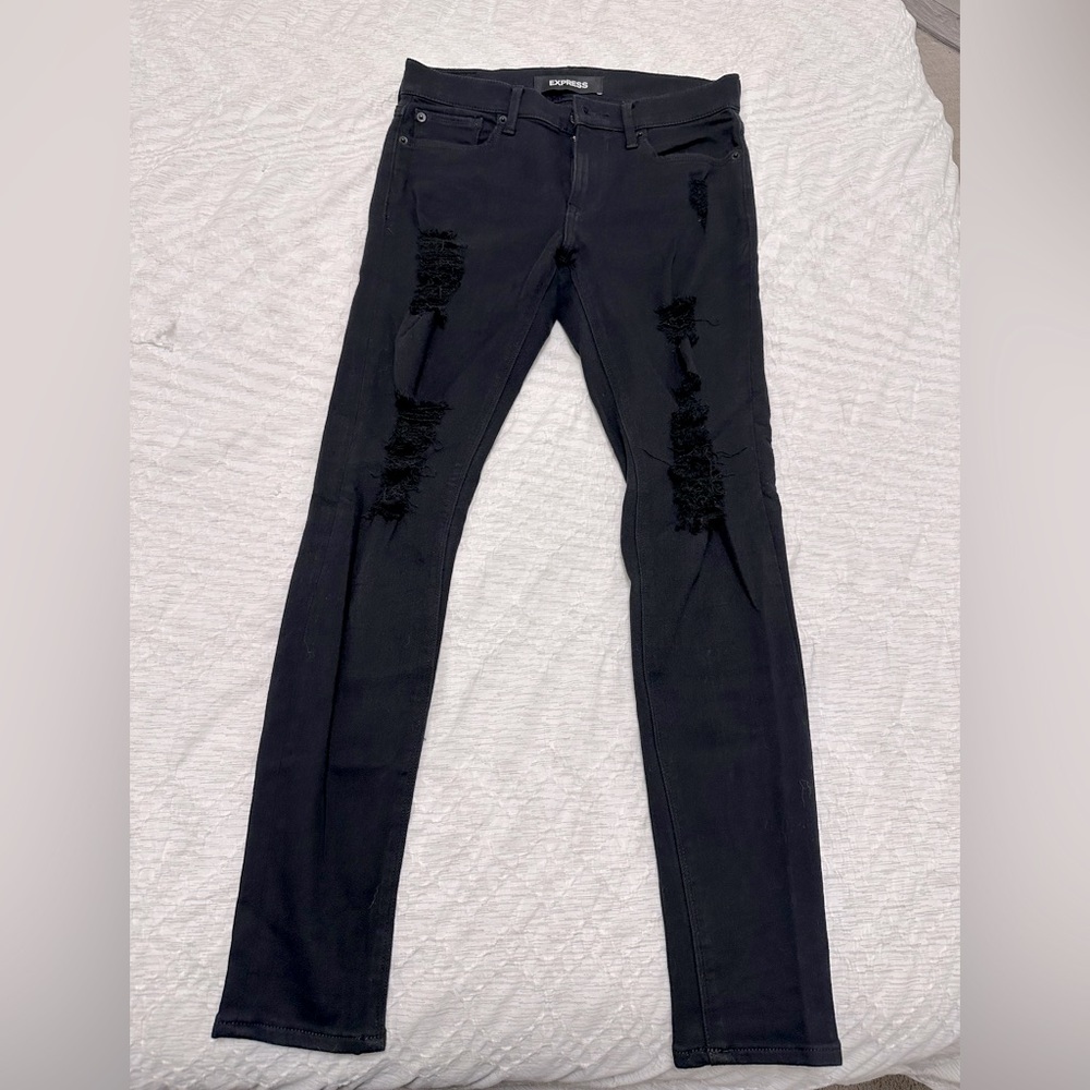 Express Legging Jeans • Black • size 2 Regular